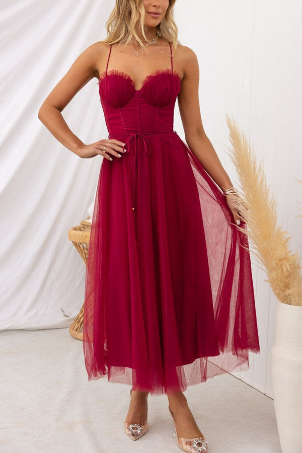 Drune - Modernes prinses chiffon Kleid