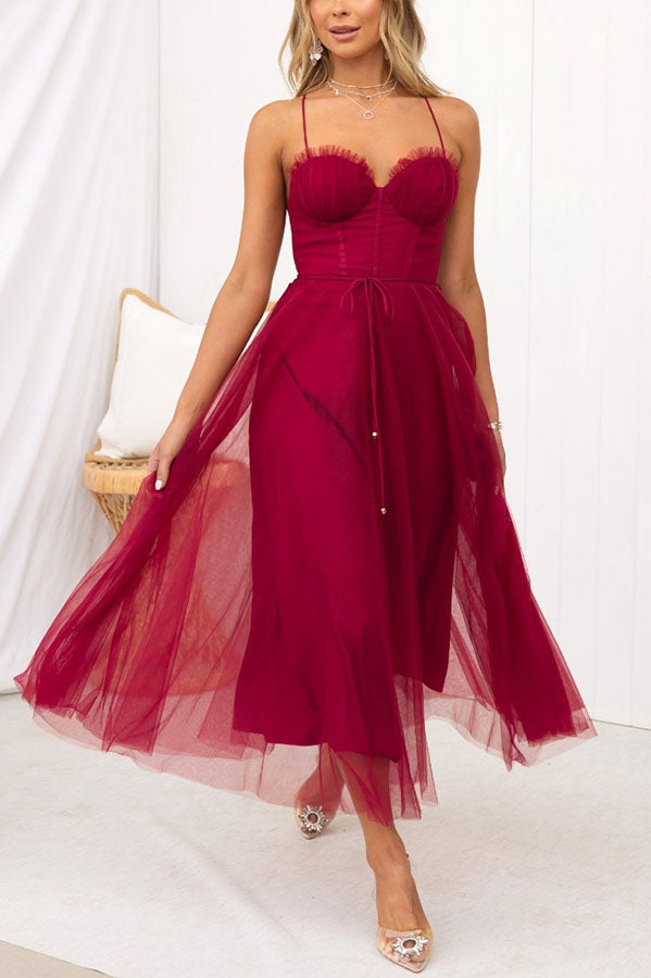 Drune - Modernes prinses chiffon Kleid