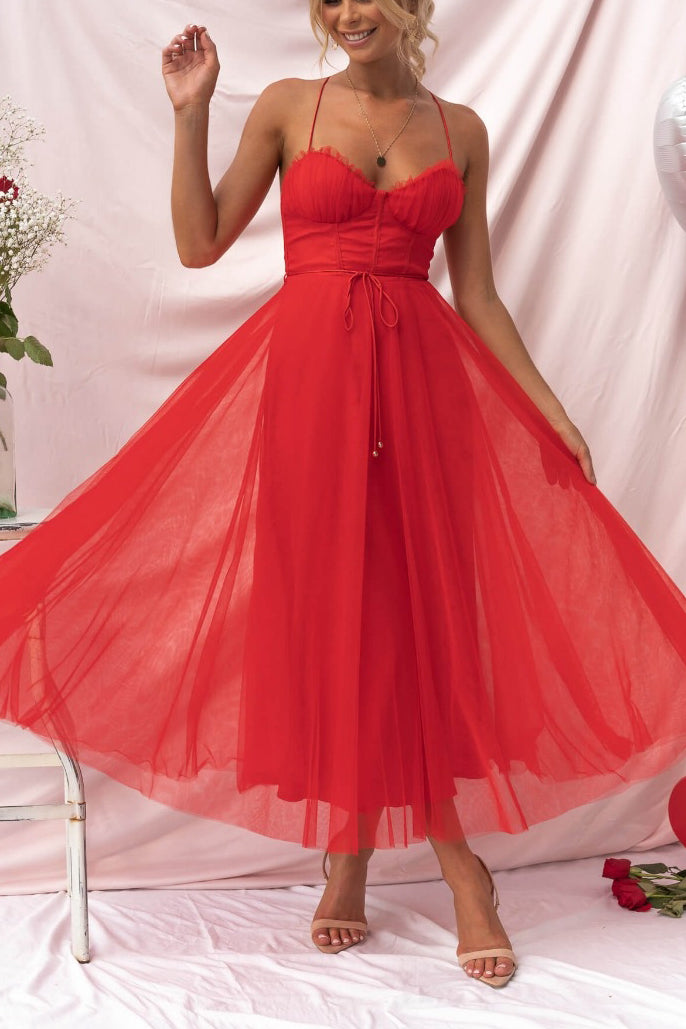 Drune - Modernes prinses chiffon Kleid