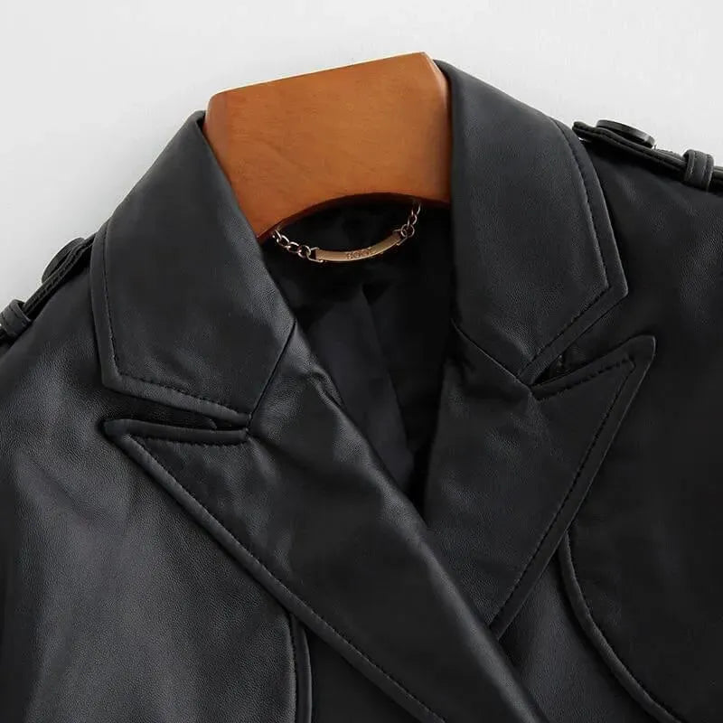 Drune | Angel Leder-Trenchcoat für Damen