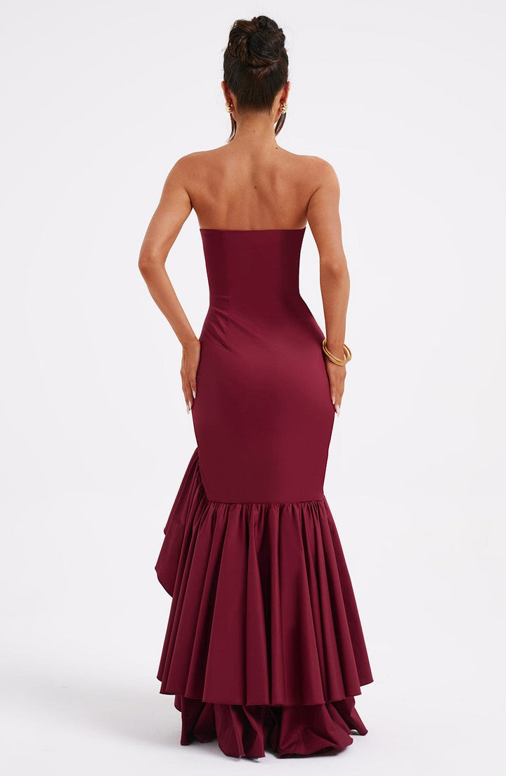 Drune | Ärmelloses Maxikleid Mit Schlitz Und Rüschen Für Frauen