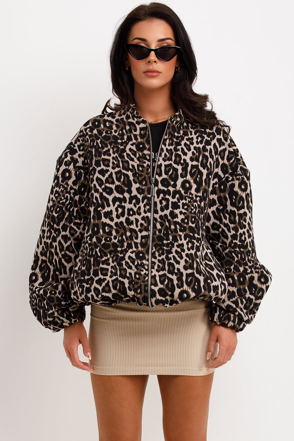 Drune | Modig Bomberjacke Leopardenmuster Modern und Weich