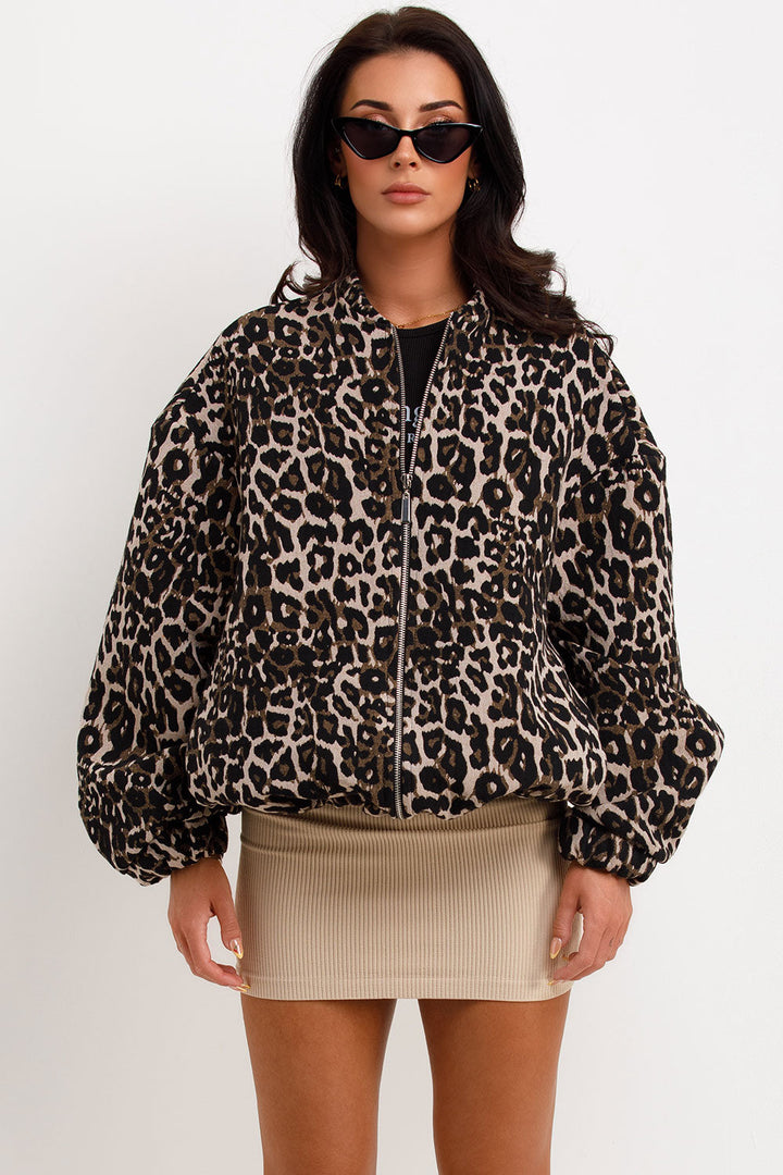 Drune | Modig Bomberjacke Leopardenmuster Modern und Weich