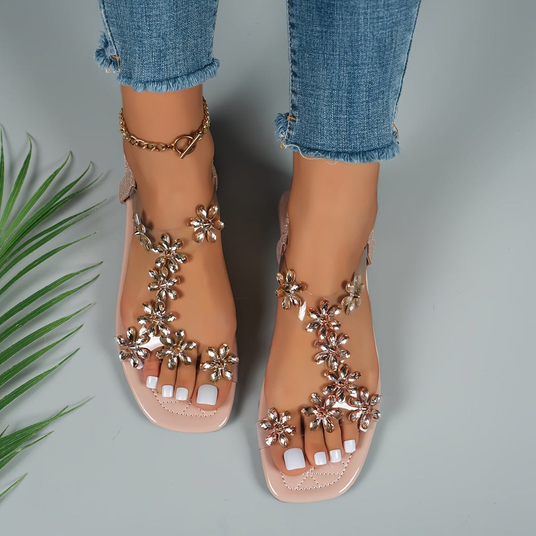 Drune | Funkelnde Strass Sandalen