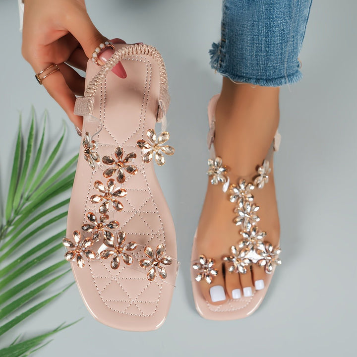 Drune | Funkelnde Strass Sandalen
