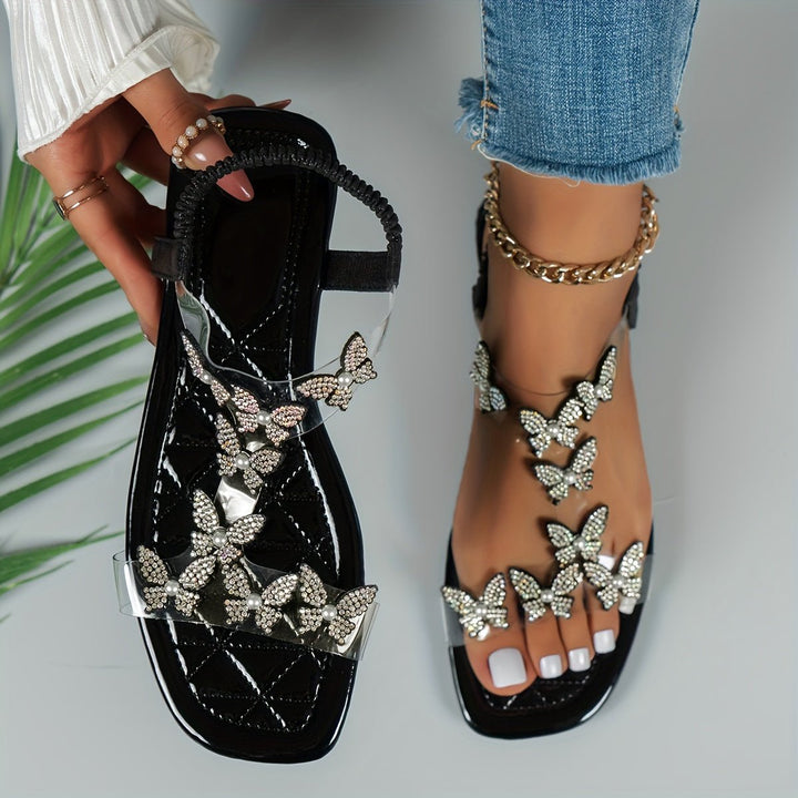 Drune | Funkelnde Strass Sandalen