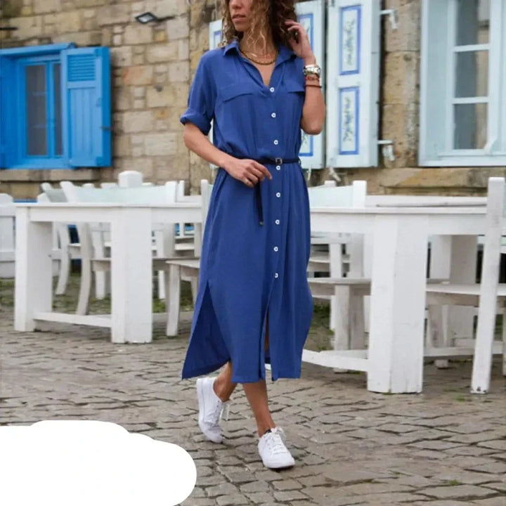 Drune | Lässiges Hemdkleid mit Knöpfen