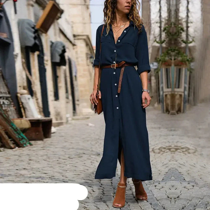 Drune | Lässiges Hemdkleid mit Knöpfen