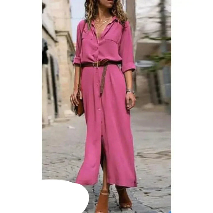 Drune | Lässiges Hemdkleid mit Knöpfen