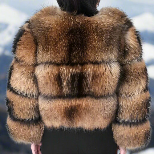 Drune | Dicke kurze Felljacke für Frauen