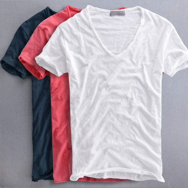 Drune | Herren T-shirt Klassisches Slim Fit Shirt Aus Weichem Material