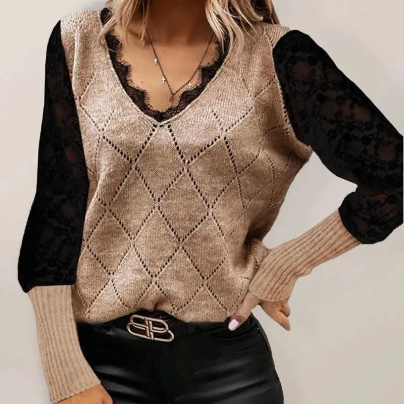 Drune | Muster Pullover Strickwaren Pullover Damen