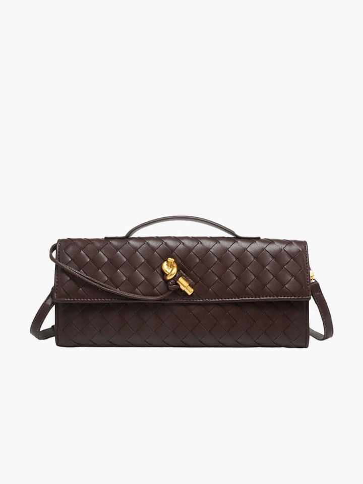 Drune | Luxuriöse Gewebte Handtasche Mit Goldverschluss