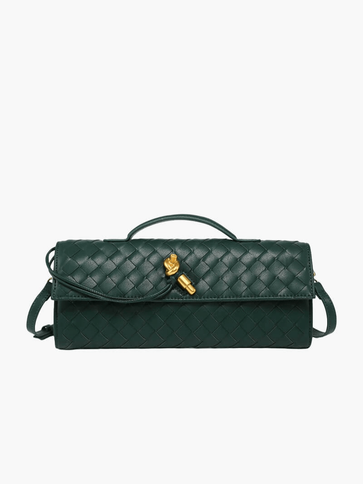 Drune | Luxuriöse Gewebte Handtasche Mit Goldverschluss
