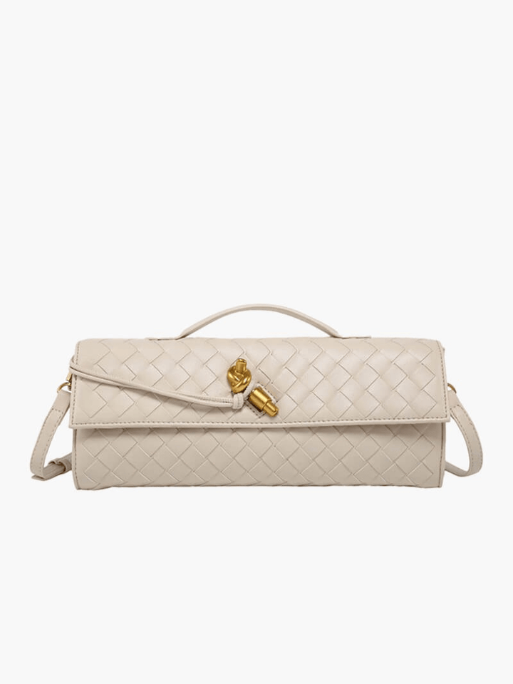 Drune | Luxuriöse Gewebte Handtasche Mit Goldverschluss