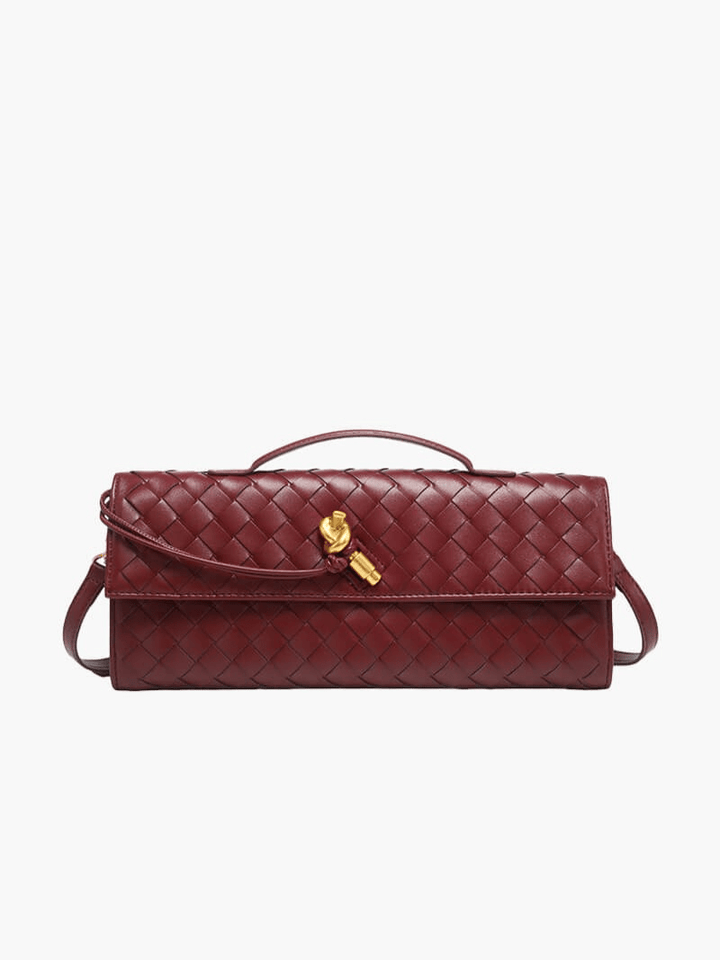 Drune | Luxuriöse Gewebte Handtasche Mit Goldverschluss