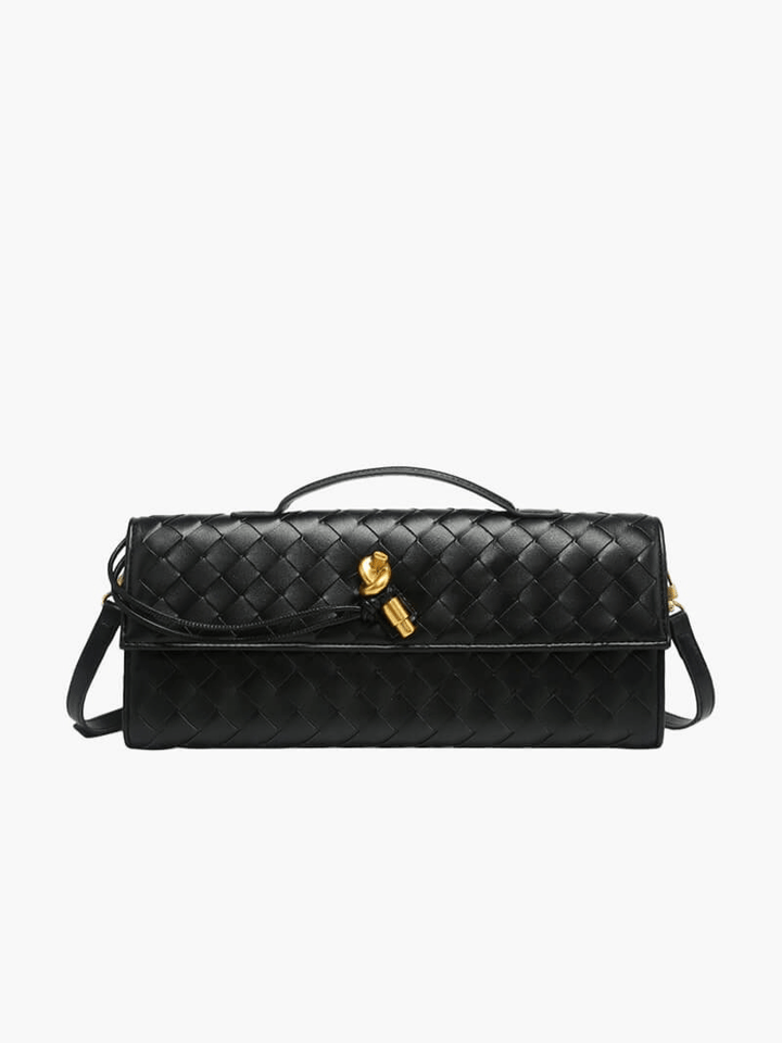 Drune | Luxuriöse Gewebte Handtasche Mit Goldverschluss