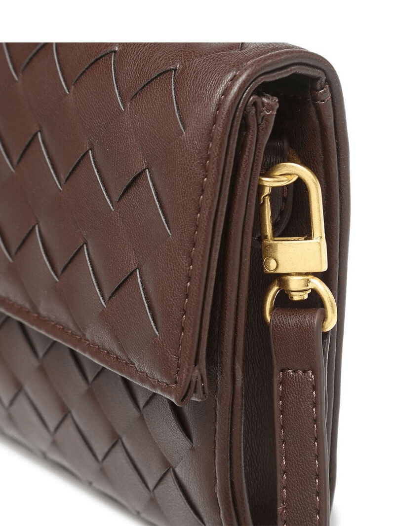 Drune | Luxuriöse Gewebte Handtasche Mit Goldverschluss