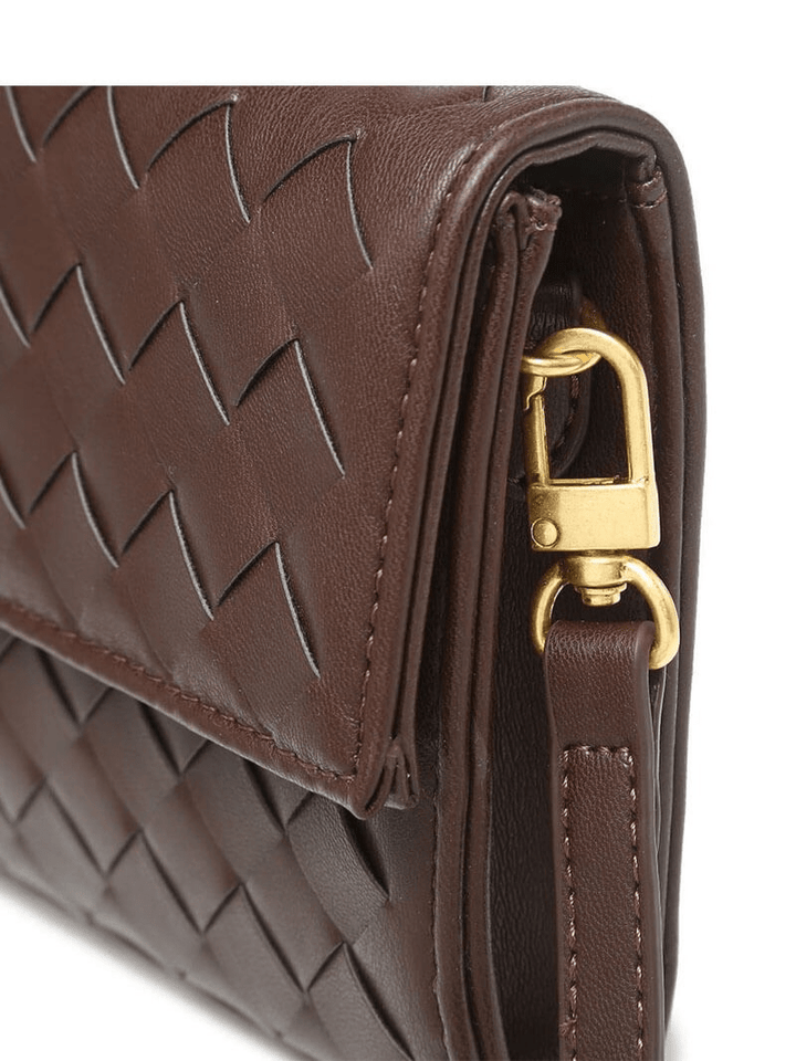 Drune | Luxuriöse Gewebte Handtasche Mit Goldverschluss