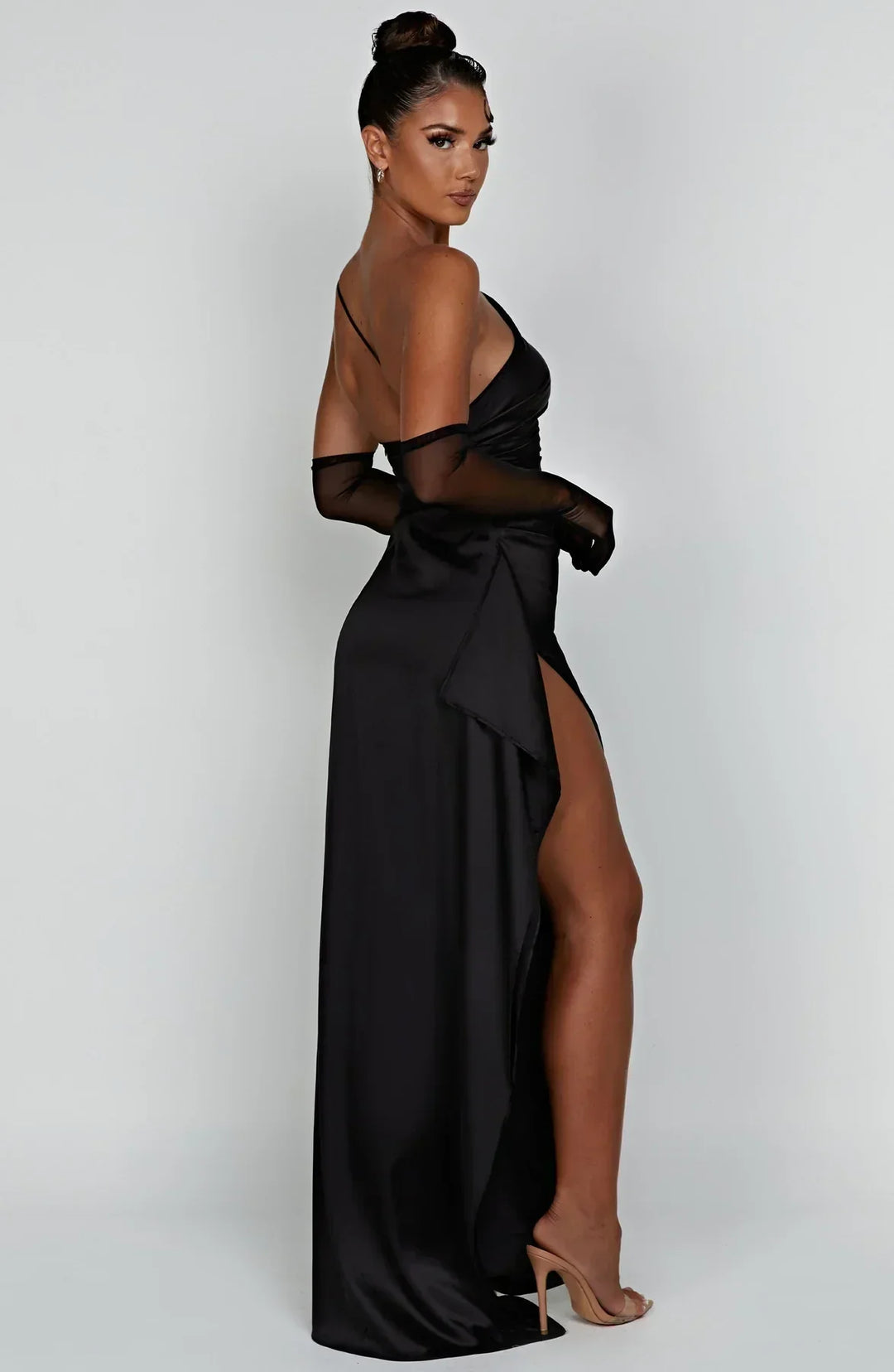 Drune | Elegantes Ein-Schulter-Kleid mit Schlitz