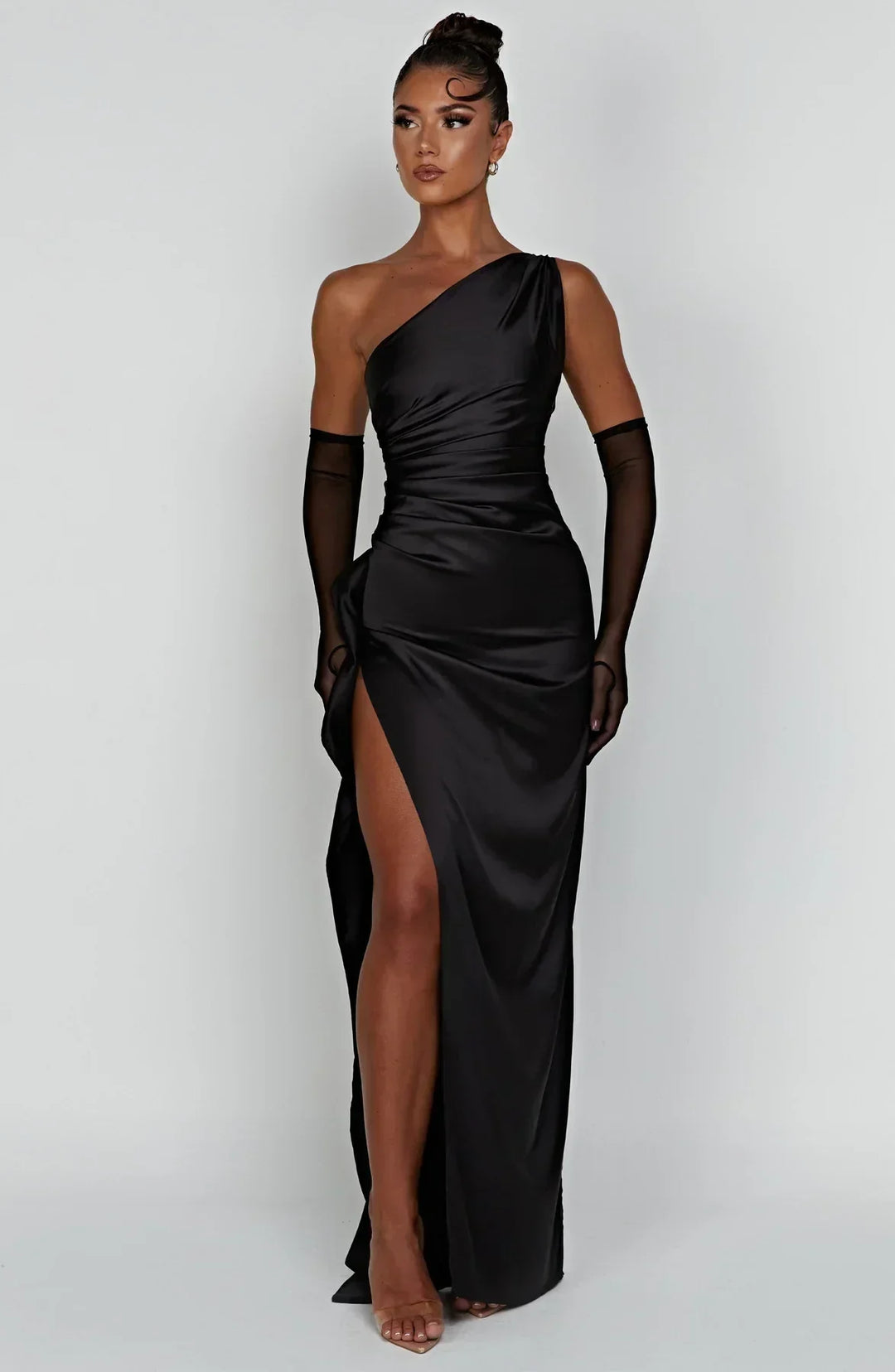 Drune | Elegantes Ein-Schulter-Kleid mit Schlitz