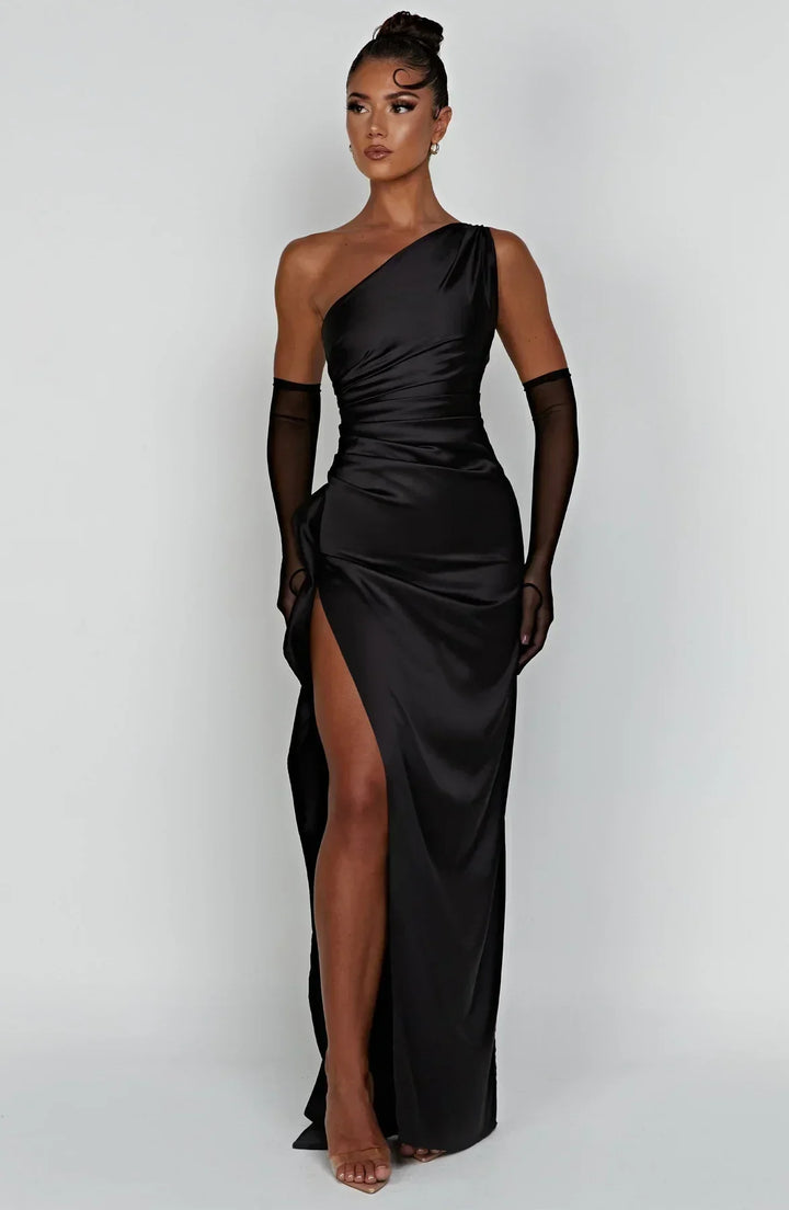 Drune | Elegantes Ein-Schulter-Kleid mit Schlitz