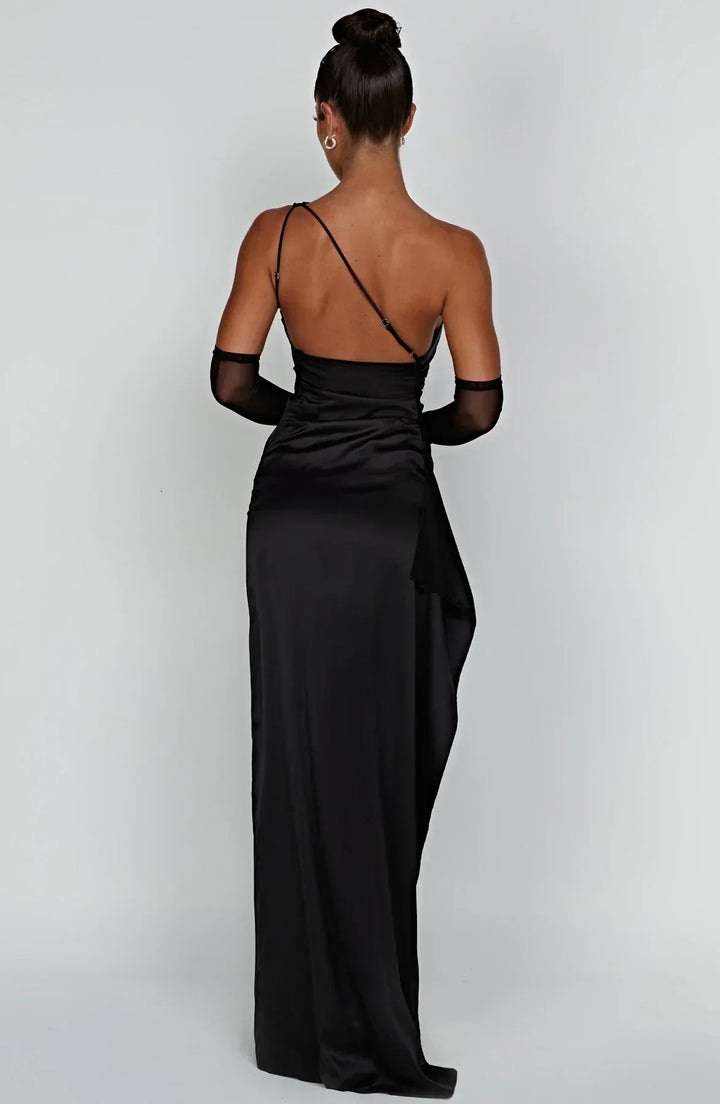 Drune | Elegantes Ein-Schulter-Kleid mit Schlitz