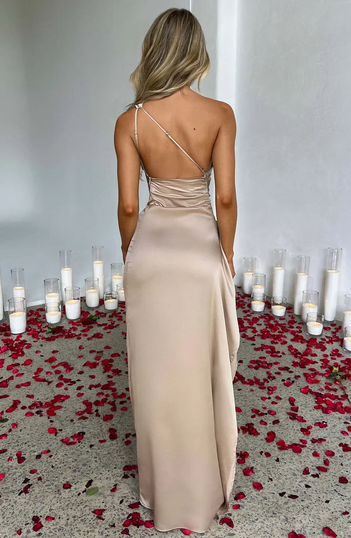 Drune | Elegantes Ein-Schulter-Kleid mit Schlitz