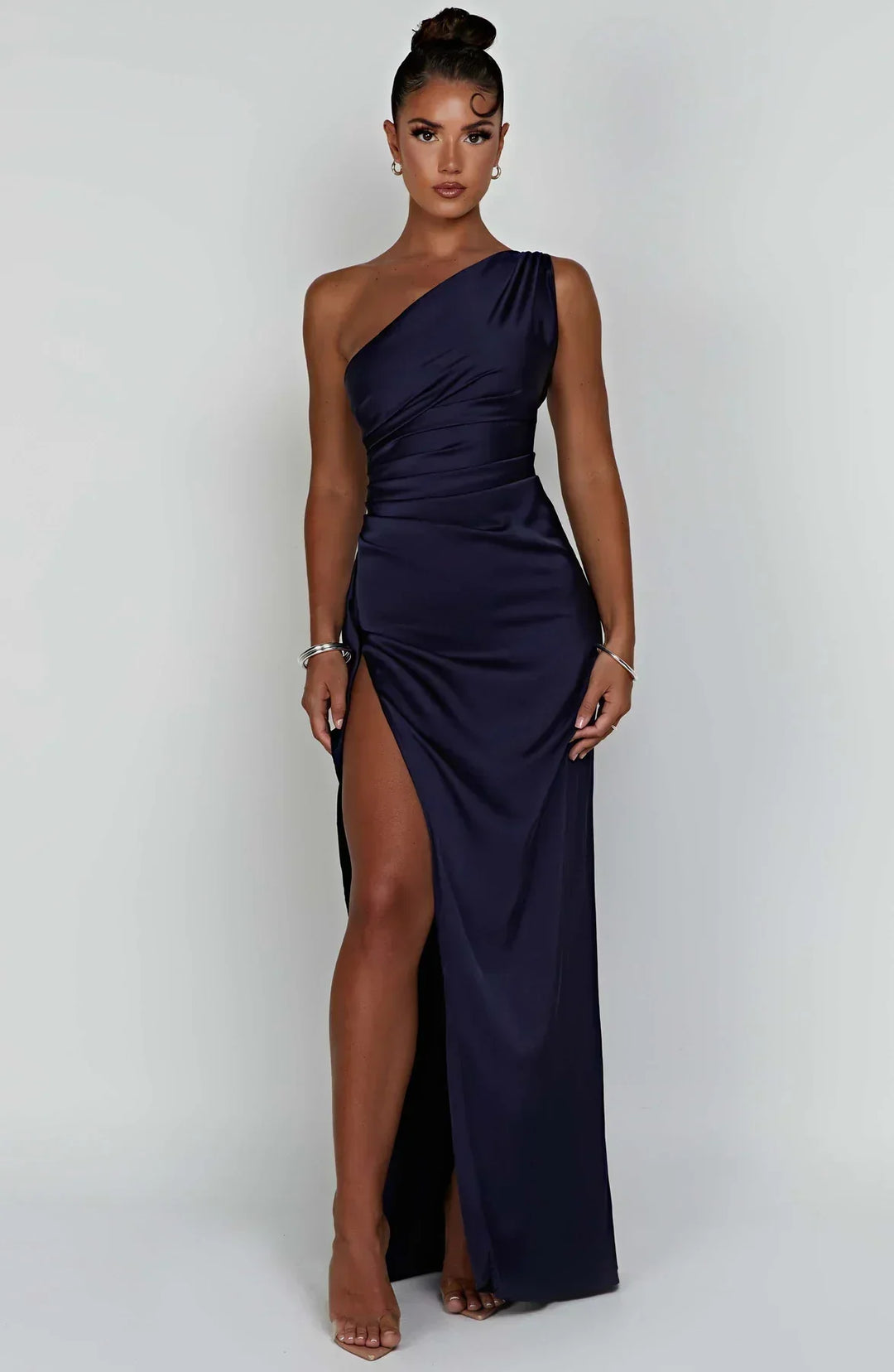 Drune | Elegantes Ein-Schulter-Kleid mit Schlitz