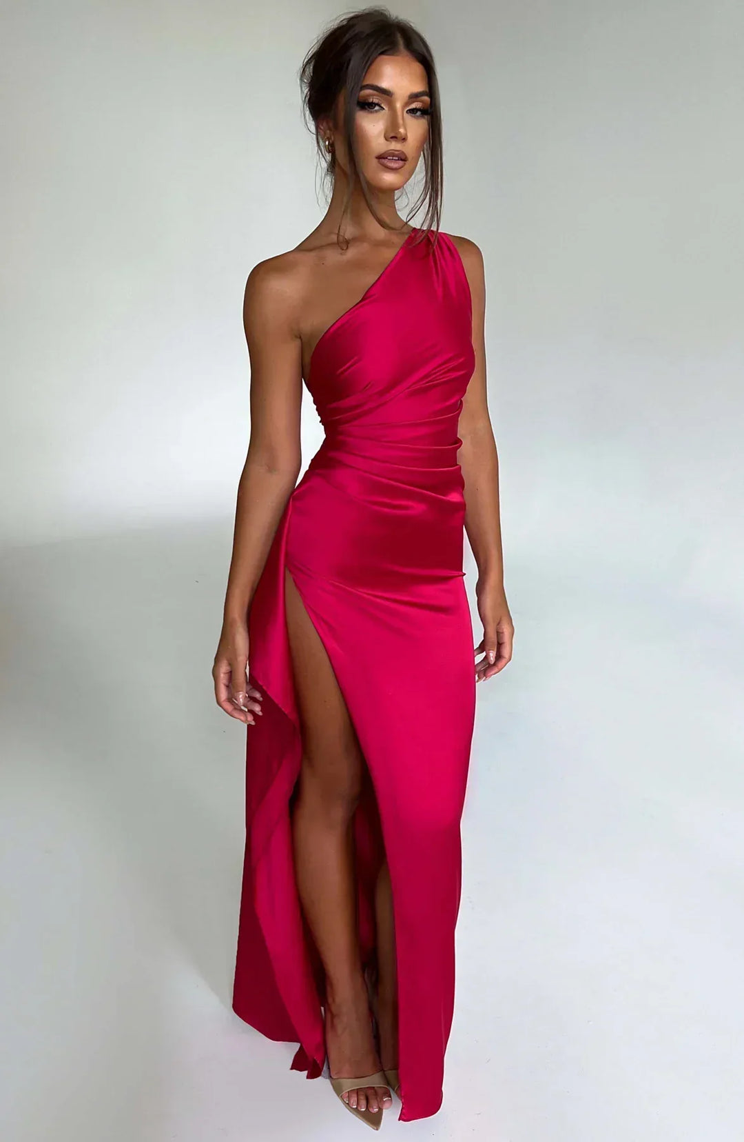 Drune | Elegantes Ein-Schulter-Kleid mit Schlitz