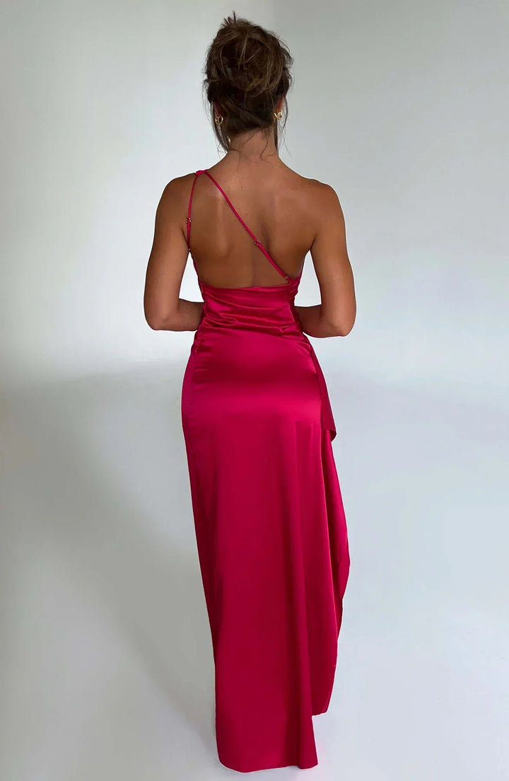 Drune | Elegantes Ein-Schulter-Kleid mit Schlitz