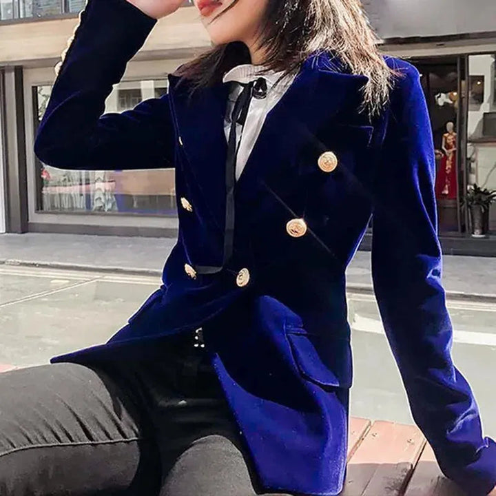 Drune | Aristokratischer Samt Blazer Damen - Lässig - Einfarbig