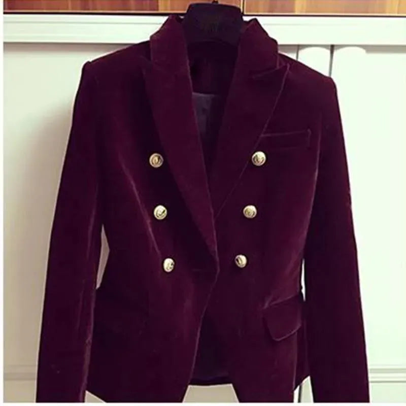 Drune | Aristokratischer Samt Blazer Damen - Lässig - Einfarbig