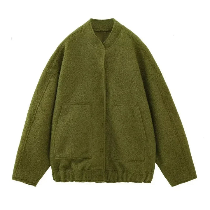 Drune | Flauschige Übergroß Jacke mit Taschen