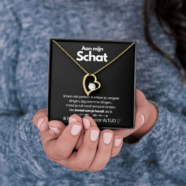 Drune | Damen Herzanhänger in Weiß Und Gelbgold