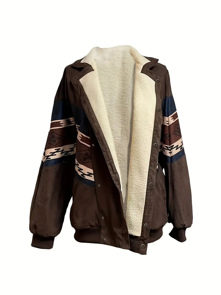 Drune | Aztec Snap Front Sherpa isolierte Jacke