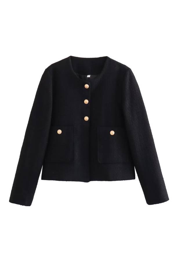 Drune | Hals Slim Fit Colorblock Damen Knopfjacke