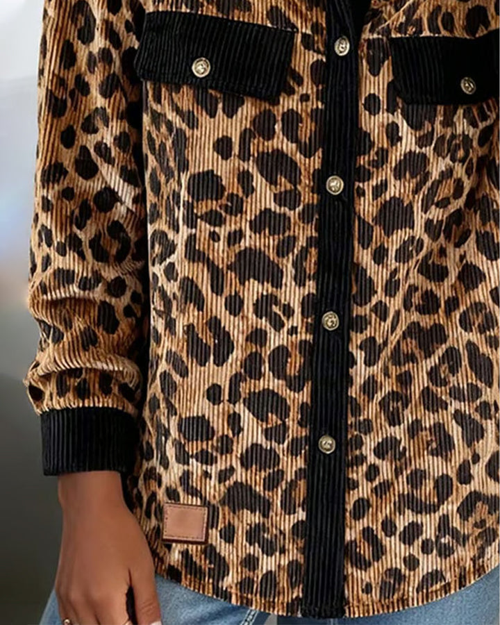 Drune | Revers Leopardenprint Kord