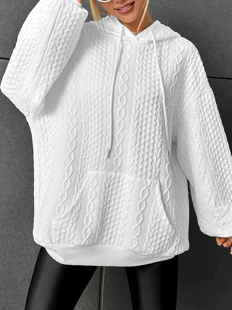 Drune | Übergroßer Pullover mit Kapuze und Kordelzug mit Kordelzug