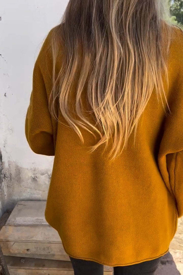 Drune | Farbe Rundhalsausschnitt Langarm Freizeit Reißverschluss Tasche Strickjacke