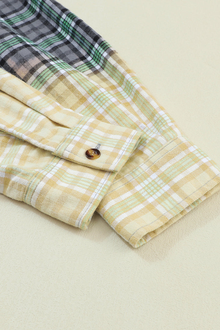 Drune | Patchwork Cam Jacket in Checkered Cotton Blend Trendy und Unique