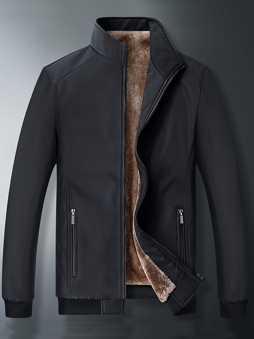 Drune | Winddichte Jacke mit Imitiertem Pelzfutter Polyester Warm und Komfortabel