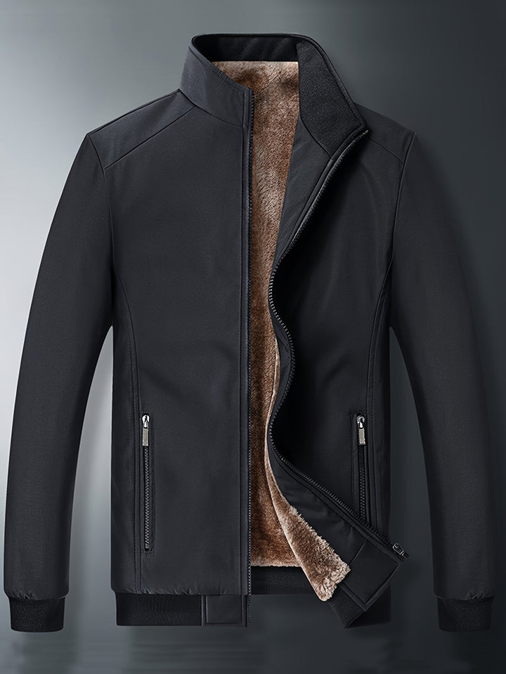 Drune | Winddichte Jacke mit Imitiertem Pelzfutter Polyester Warm und Komfortabel
