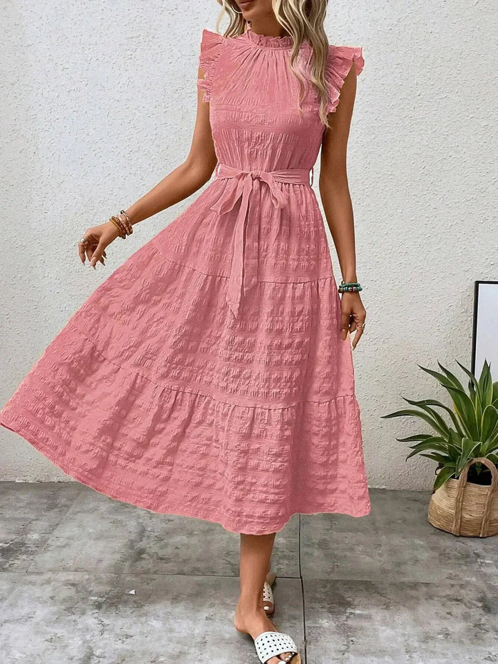 Drune | Baumwollkleid mit Rüschenärmeln
