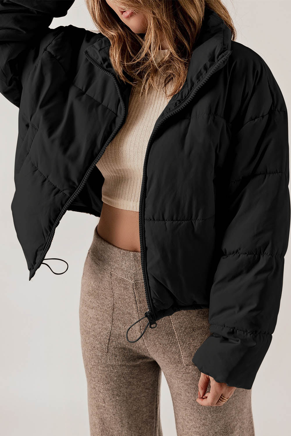 Drune | Pufferjacke - Leichte Wärme - Tunnelzugsaum - Lässiger Winterstil