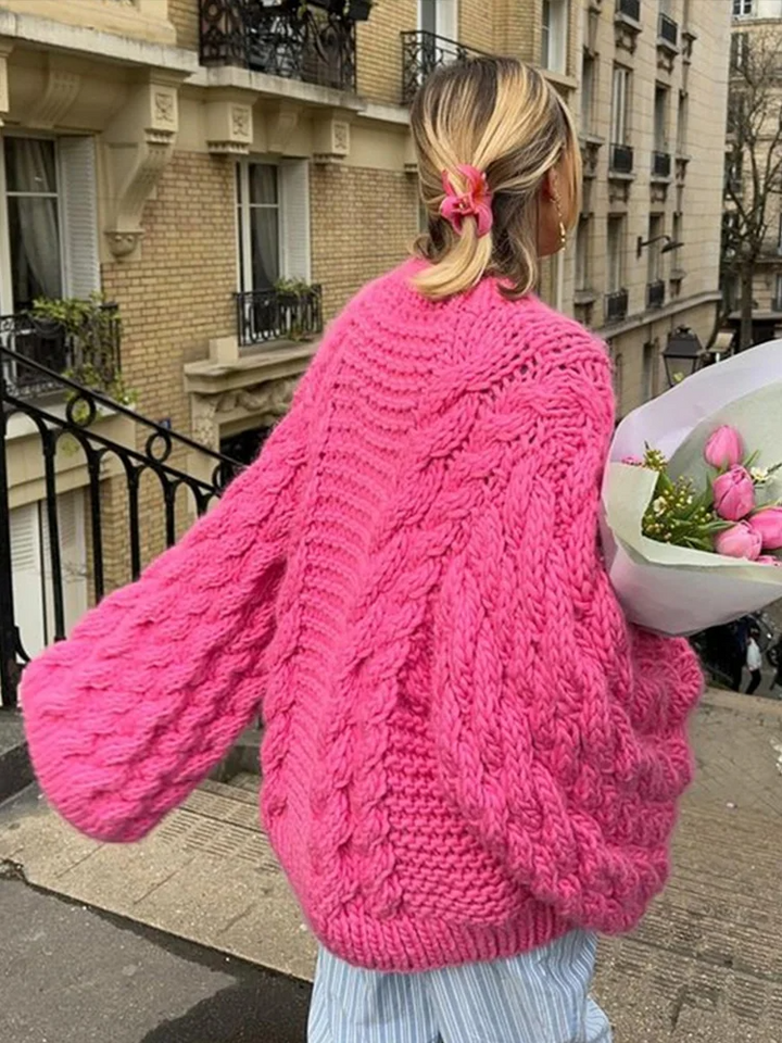 Drune | Grobstrick Großer Pullover mit hohem Kragen