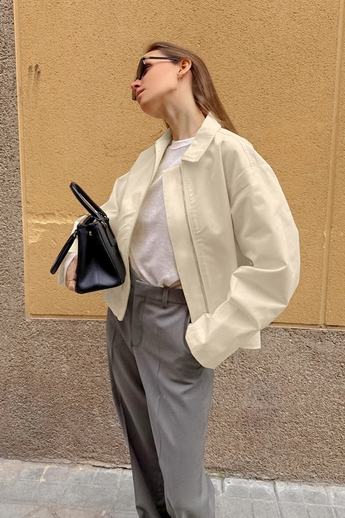 Drune | Passform Khaki Baumwolljacke