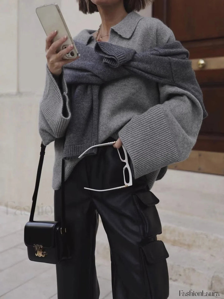 Drune | Cozy minimalist oversized knit sweater