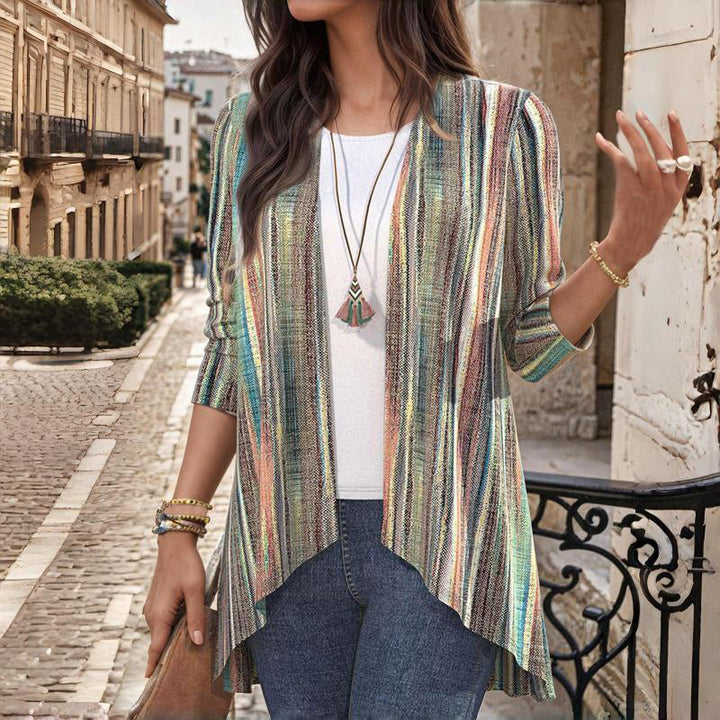Drune | Gestreifte Strickjacke