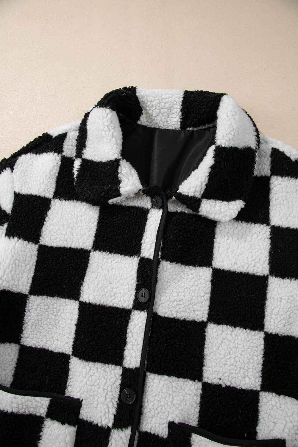 Drune | Gitter Sherpa Jacke Polyester Warm und Trendy Produktbeschreibung: